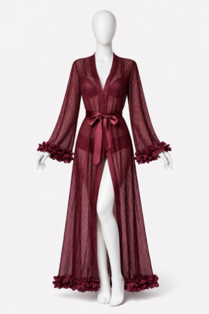 Nuisette Impériale Bordeaux Dentelle Luxe