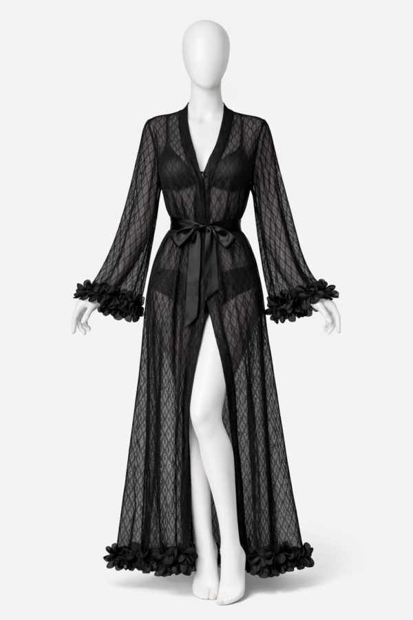 Nuisette Royale Noire Transparence Élégante