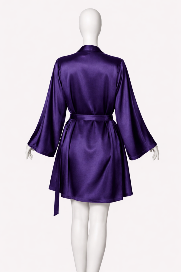 Ensemble Nuit Impériale Violet Satin & Dentelle