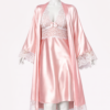 Ensemble Nuit Rose Satin & Dentelle Élégance