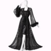 Ensemble Nuit Mystère Satin & Voile Noir