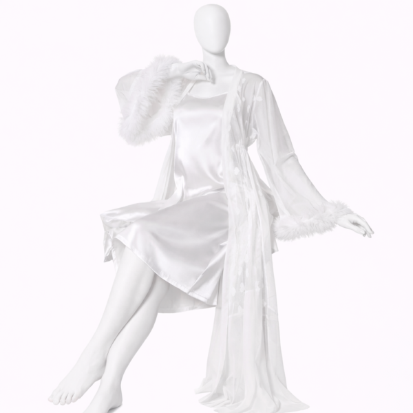 Ensemble Nuit Élégance Royale Satin & Voile Ensemble Nuit Élégance Royale Satin & Voile
