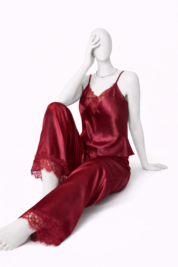 Ensemble Nuit Satin Rouge Luxe Ensemble Nuit Satin Rouge Luxe
