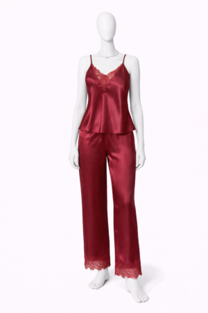 Ensemble Nuit Satin Rouge Luxe