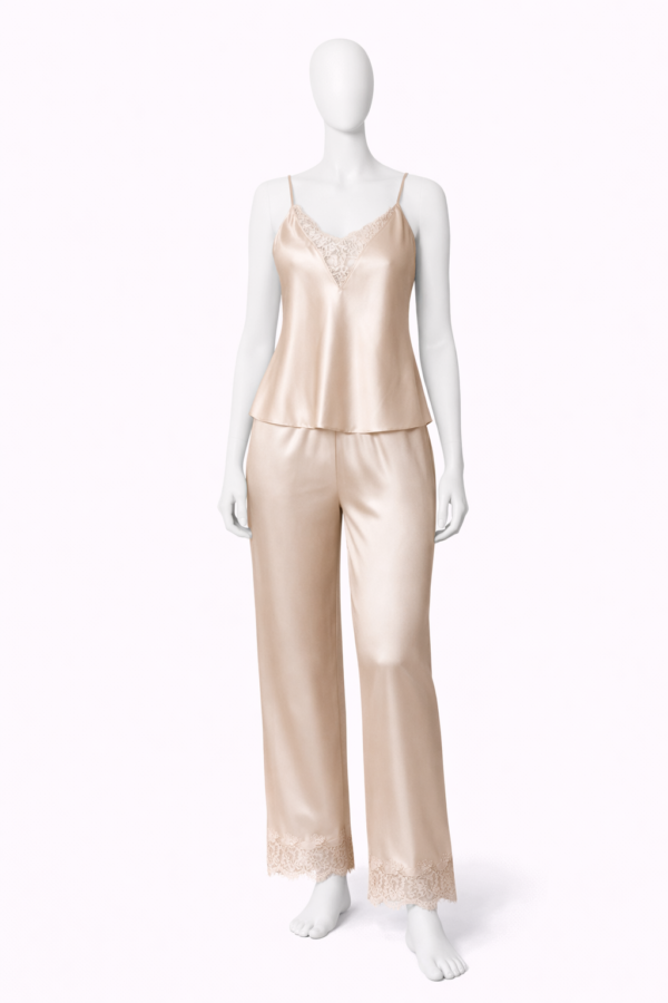 Ensemble Nuit Satin Champagne Élégance