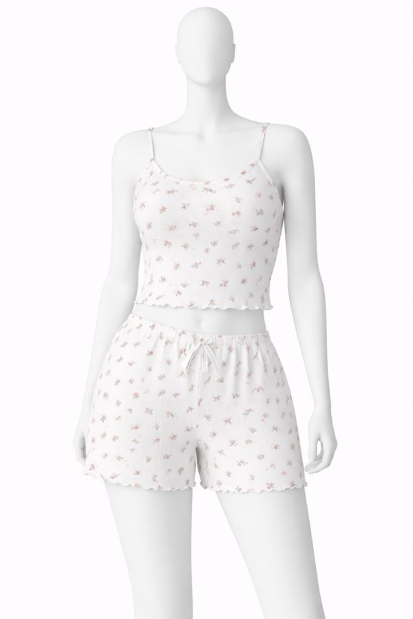 Ensemble Nuit Floral Blanc – Pure Douceur