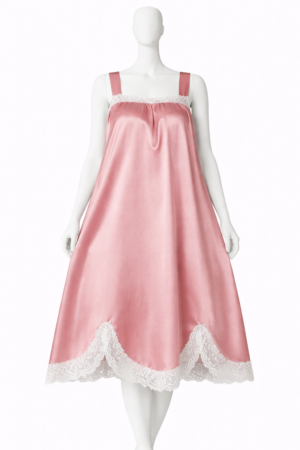 Chemise de Nuit Satin Rose – Élégance Satinée