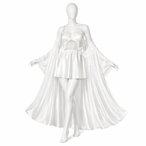 Ensemble Nuisette & Kimono Blanc Pure Élégance