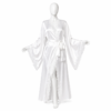 Kimono Satin Blanc Luxe & Dentelle Royale