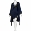 Ensemble Satin Bleu Nuit & Dentelle Élégance
