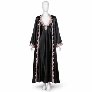 Ensemble Nuit Royale Noir & Dentelle Rosée