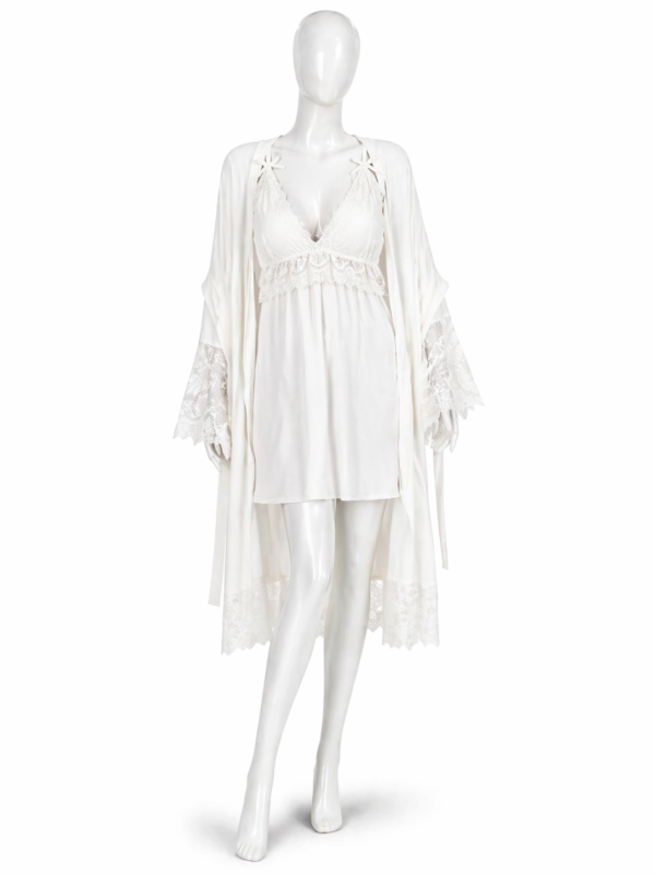 Ensemble Douceur Pure – Gaze Blanche & Dentelle Fine