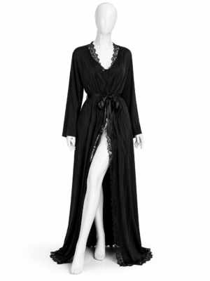 Kimono Nuit Royale Noir – Élégance Absolue