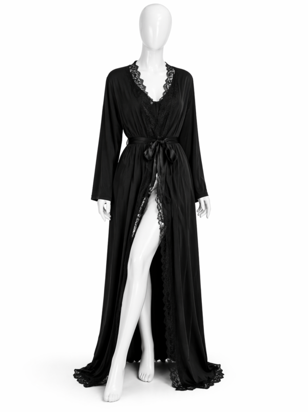 Kimono Nuit Royale Noir – Élégance Absolue