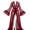 Kimono Nuit Rouge Passion – Transparence Élégante