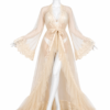 Kimono Nuit Champagne Royal – Dentelle Élégance