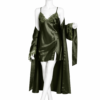 Ensemble Nuit Satin Vert Émeraude – Élégance Naturelle