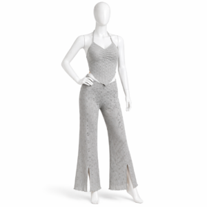 Ensemble Nuit Dentelle Gris – Élégance Pure