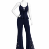 Ensemble Nuit Élégance Bleu Nuit – Dentelle Raffinée