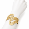 Bracelet Manchette Vague Dorée Élégance