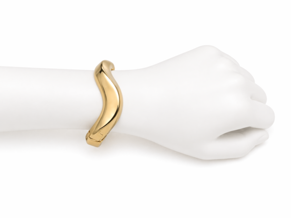 Bracelet Manchette Courbe Luxe Or