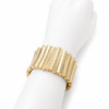 Bracelet Manchette Plissé Luxe Or