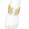 Bracelet Manchette Perles Élégance Dorée
