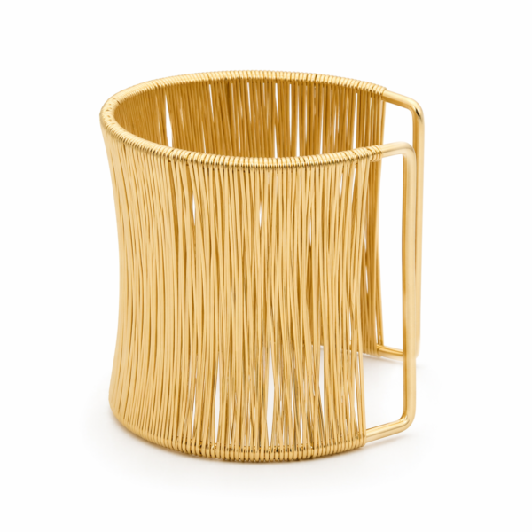 Bracelet Manchette Fils Dorés Élégance