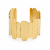 Bracelet Manchette Plaques Élégance Or