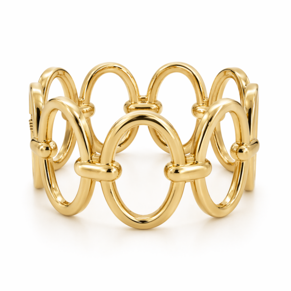 Bracelet Chaîne Ovale Luxe Doré