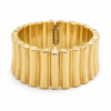 Bracelet Manchette Plissé Luxe Or