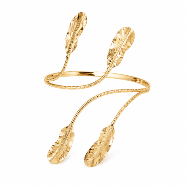 Bracelet Bras Feuille Dorée Élégance
