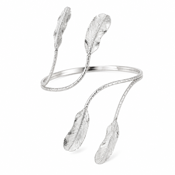 Bracelet Bras Feuille Élégance Argentée