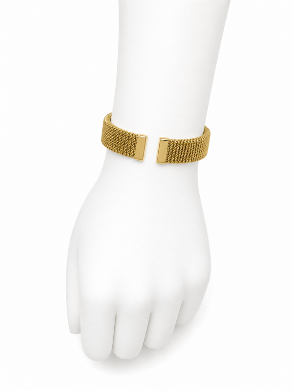 Bracelet Manchette Maille Dorée Luxe Bracelet Manchette Maille Dorée Luxe