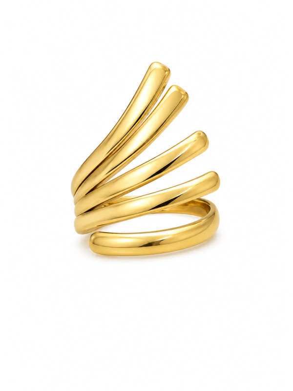 Bague Élégance Multi-Lignes Gold