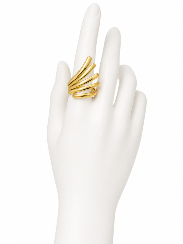 Bague Élégance Multi-Lignes Gold