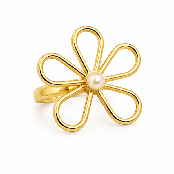 Bague Fleur Épure