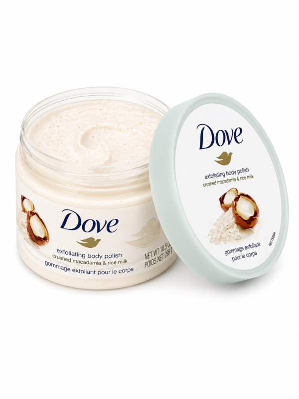 Dove Silk Care™ – Gommage Corps Macadamia & Lait de Riz