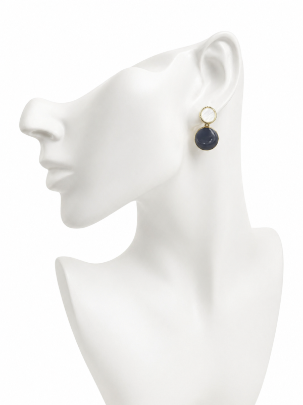 Boucles Duo Élégance Bleu Nuit