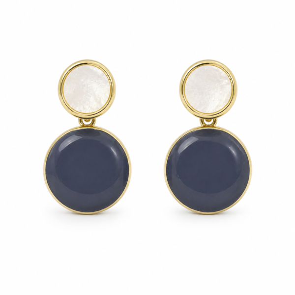 Boucles Duo Élégance Bleu Nuit
