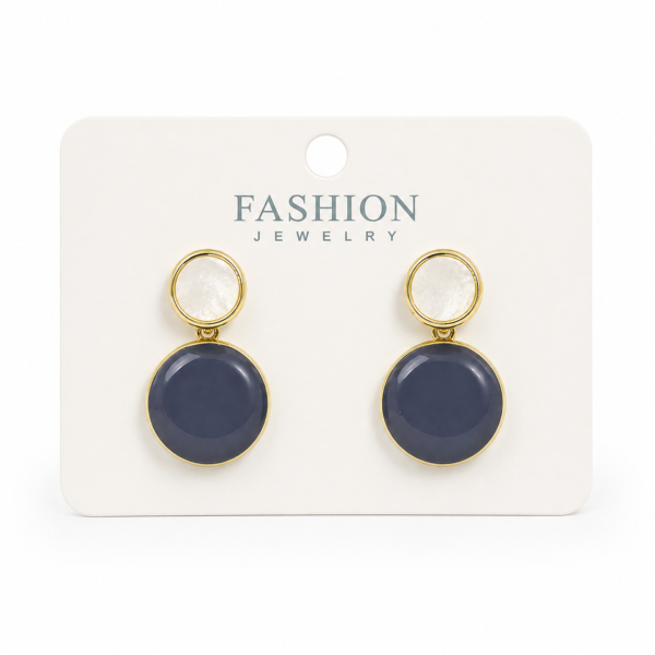 Boucles Duo Élégance Bleu Nuit