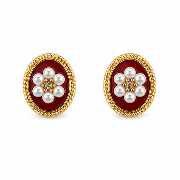 Boucles Héritage Ruby Perlé