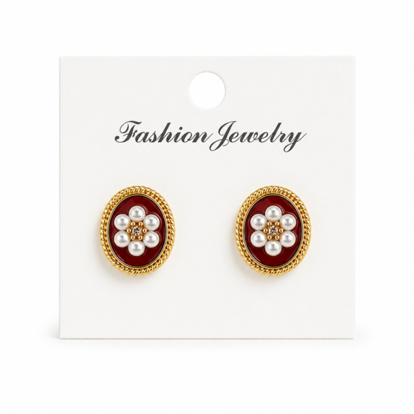 Boucles Héritage Ruby Perlé
