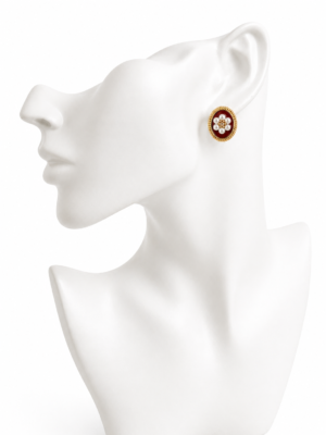 Boucles Héritage Ruby Perlé