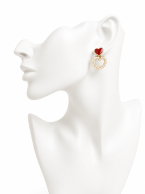 Boucles Cœur Perlé Amour