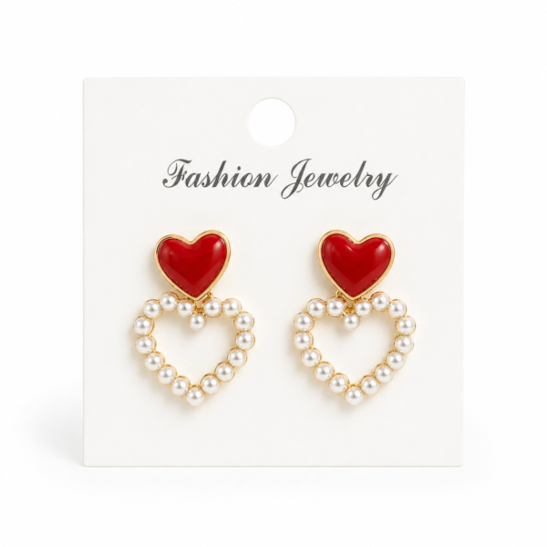 Boucles Cœur Perlé Amour