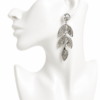 Boucles Feuillage Argent Luxe