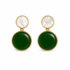 Boucles Élégance Émeraude & Nacre