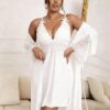 Ensemble Douceur Pure – Gaze Blanche & Dentelle Fine