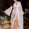 Kimono Nuit Blanc Royal – Élégance Divine
